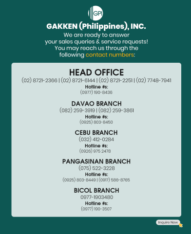 GAKKEN (Philippines) Updated Contacts: Know How To Reach Us Here!