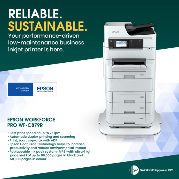 Sustainable Reliable This Is The Epson Workforce Pro Wf C879r A3 Colour Multifunction Printer 1914